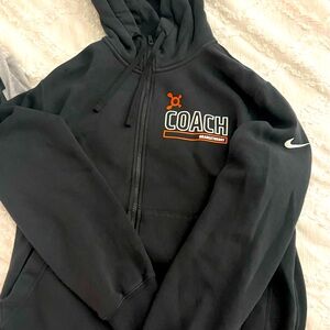 nike orange theory coach jacket zip up